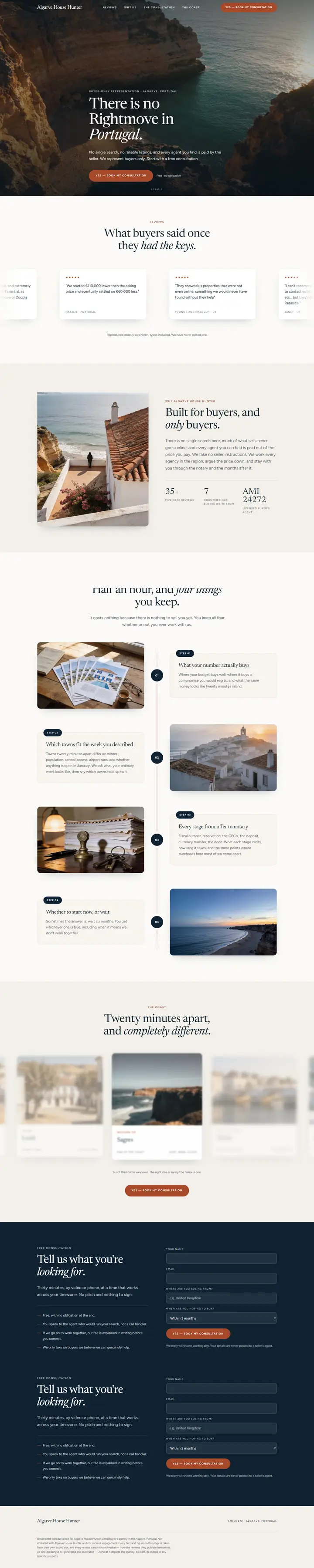 Full page of Algarve House Hunter